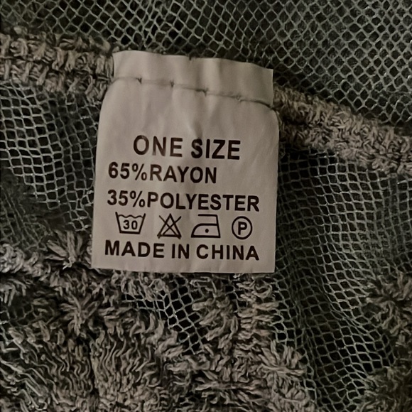 New OS BOHEMIAN CHIC GREEN XL Lace Crochet Tunic Cover-up/Top - Picture 10 of 11